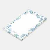 Blue Vergiss mir Noten - Fügen Sie Ihren Namen hin Post-it Klebezettel (angewinkelt)