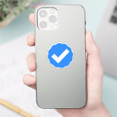 Blue Verified Karo Waterproof Vinyl Sticker (Telefon)