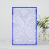 Blue Version Antique World Map J Blaeu 1664 Briefpapier (Stehend Vorderseite)