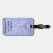 Blue Version Antique World Map J Blaeu 1664 Gepäckanhänger (Rückseite horizontal)