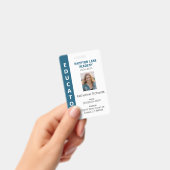 Blue Vertical Stripe Homeschool Educator ID Abzeic Ausweis (Handheld)