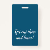 Blue Vertical Stripe Homeschool Educator ID Abzeic Ausweis (Rückseite)