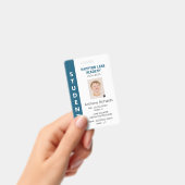 Blue Vertical Stripe Homeschool Student ID Abzeich Ausweis (Handheld)