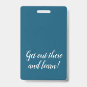 Blue Vertical Stripe Homeschool Student ID Abzeich Ausweis (Back)