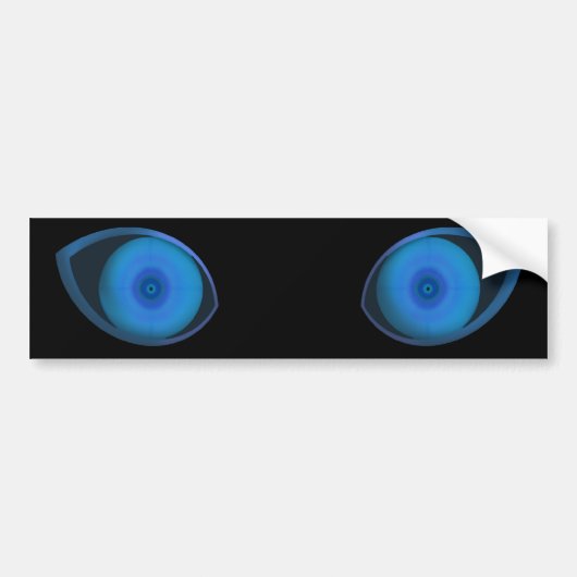 Blue Very Evil Eyes Autoaufkleber (Vorne)
