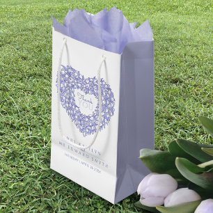 Blue very peri tulip heart danke Gastgeschenk Hoch Kleine Geschenktüte