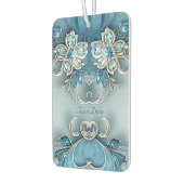 Blue Verziert Floral Air Freshener Autolufterfrischer (Links)
