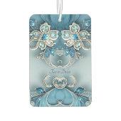 Blue Verziert Floral Air Freshener Autolufterfrischer (Rückseite)