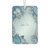Blue Verziert Floral Air Freshener Autolufterfrischer (Rückseite)