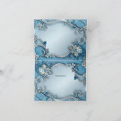 Blue Verziert Floral Dankeschön Card Dankeskarte (Innenseite)