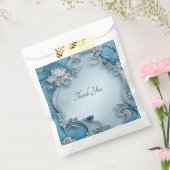 Blue Verziert Floral Favor Bag Geschenktütchen (Versiegelt)