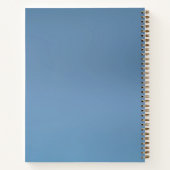 Blue Verziert Floral Notebook Notizblock (Rückseite)