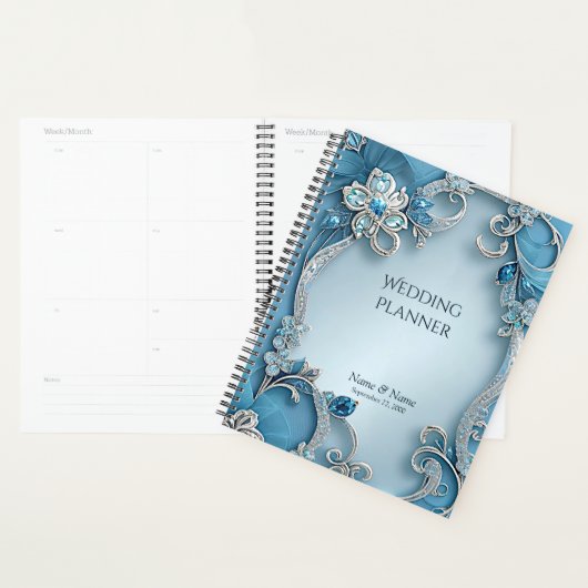 Blue Verziert Floral Planner Planer (Anzeige)