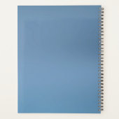 Blue Verziert Floral Planner Planer (Rückseite)