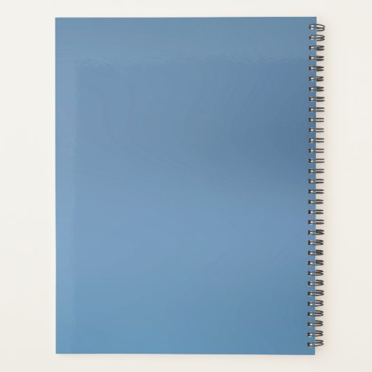 Blue Verziert Floral Planner Planer (Rückseite)