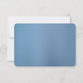 Blue Verziert Floral RSVP Card (Rückseite)