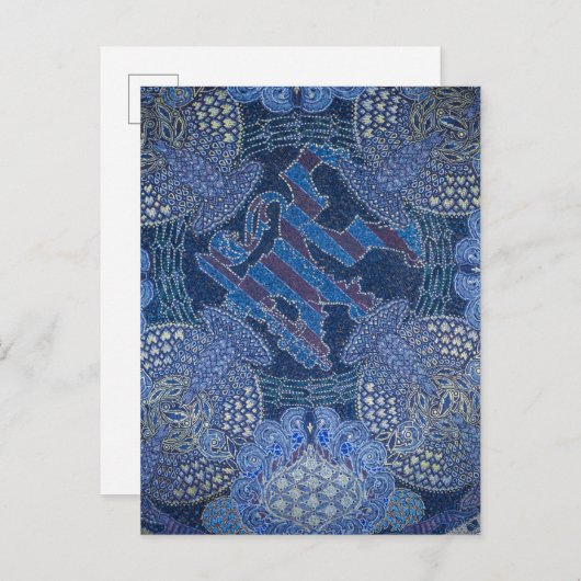 Blue Verziert Mosaic Art, Deutschland Postkarte (Vorne/Hinten)