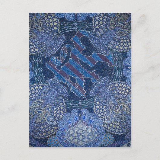 Blue Verziert Mosaic Art, Deutschland Postkarte (Vorderseite)