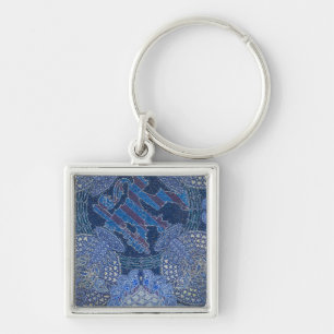 Blue Verziert Mosaic Art, Deutschland Schlüsselanhänger