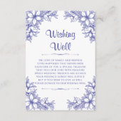 Blue Verziert Wedding wünschenswert gut Begleitkarte (Vorderseite)