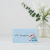 Blue Veterinary Clinic Business Card Visitenkarte (Stehend Vorderseite)