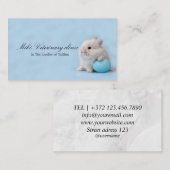 Blue Veterinary Clinic Business Card Visitenkarte (Vorne/Hinten)