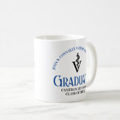 Blue Veterinary School Abschluss Custom Kaffeetasse (VorderseiteRechts)