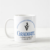 Blue Veterinary School Abschluss Custom Kaffeetasse (Links)