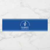 Blue Veterinary School Custom Graduation Party Wasserflaschenetikett (Einzelnes Label)
