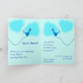 Blue Vichy Baby Dusche Einladung (Innenseite)