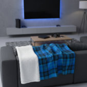 Blue Vichy Check Polar Fleece Blanket