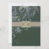 Blue Victoria Hochzeit Einladung (Rückseite)