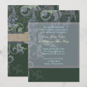 Blue Victoria Hochzeit Einladung (Vorne/Hinten)