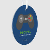Blue Video Game Controller Kids Weihnachten Ornament (Vorderseite)
