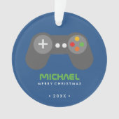 Blue Video Game Controller Kids Weihnachten Ornament (Vorderseite)
