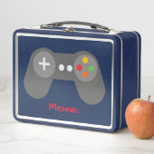 Blue Video Game Controller Metall Brotdose (Beispiel)