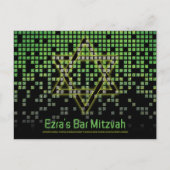 Blue Video Game Gamer Bar Mitzvah Save the Date Postkarte (Vorderseite)