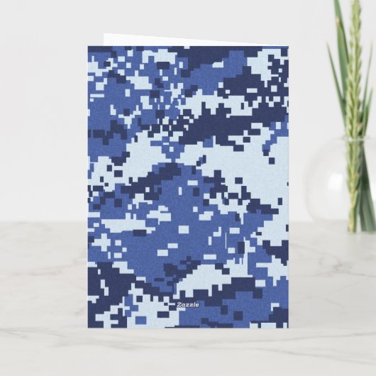 Blue Video Gamer 10. Geburtstag Karte (Rückseite)