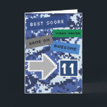 Blue Video Gamer 11. Geburtstagskarte Karte<br><div class="desc">Eine moderne,  blaue Videogame-11. Geburtstagskarte für Jungen. Es bietet ein Pixel-Videospiel blaues Design auf der Vorder- und Rückseite der Karte. Die Innenseite liest eine Meldung mit der Geburtstagskarte,  die leicht personalisiert werden kann,  wenn sie gewollt wird. Diese 11. Geburtstagskarte würde einem Sohn,  Enkelsohn,  Godson,  etc. einen tollen Sake machen.</div>