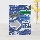 Blue Video Gamer 12. Geburtstagskarte Karte (Gelbe Blume)