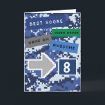 Blue Video Gamer 8. Geburtstagskarte Karte<br><div class="desc">Eine blaue Video-Gamer 8. Geburtstagskarte für Jungen. Es bietet ein Pixel-Videospiel blaues Design auf der Vorder- und Rückseite der Karte. Die Innenseite liest eine Meldung mit der Geburtstagskarte, die leicht personalisiert werden kann, wenn sie gewollt wird. Diese moderne Gamer-Karte zum 8. Geburtstag würde für Sohn, Enkel, Neffe, etc. einen tollen...</div>