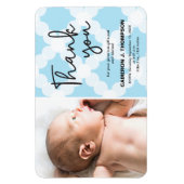 Blue Vielen Dank, Baby Boy Foto Geburtserklärung Magnet (Vertikal)