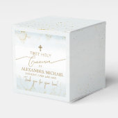 Blue Vielen Dank Boy Gold Cross Erste Kommune Geschenkschachtel (Vorderseite)