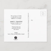 Blue Vielen Dank, dass Sie das zweite Baby-Foto vo Ankündigungspostkarte (Rückseite)