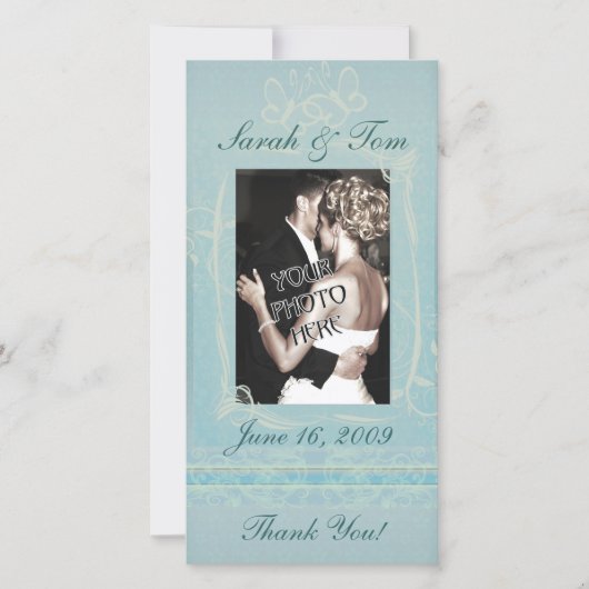 Blue Vielen Dank, dass Sie eine individuell angepa Dankeskarte (Vorderseite)