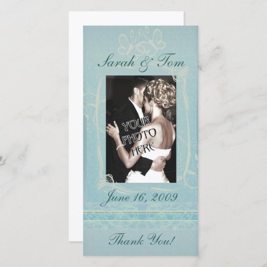 Blue Vielen Dank, dass Sie eine individuell angepa Dankeskarte (Vorne/Hinten)