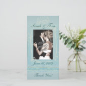 Blue Vielen Dank, dass Sie eine individuell angepa Dankeskarte (Stehend Vorderseite)