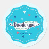 Blue Vielen Dank, dass Sie sich auf dem Aufkleber (Vorderseite)