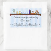 Blue Vielen Dank, dass Sie unser Joy Baby geteilt  Rechteckiger Aufkleber (Tasche)