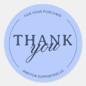 Blue Vielen Dank Frau Minimalistische Aufkleber (Vorderseite)